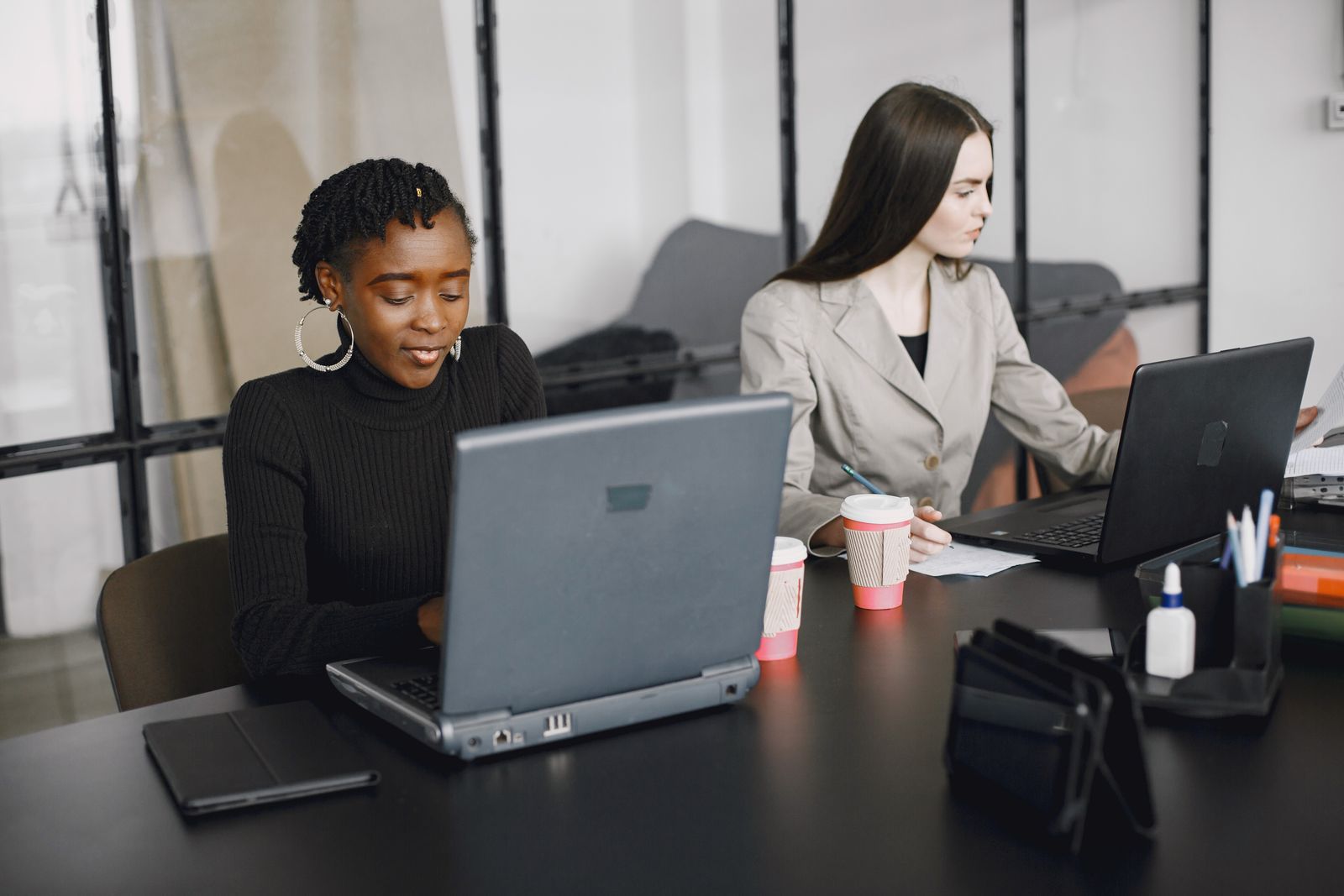 Agency staff working together